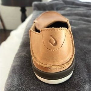 NEW men’s olukai loafers camel leather   size 11
